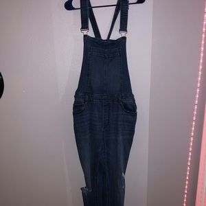 Skinny jean overalls